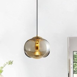 Ståndare Glas Taklampa Modern Minimalistisk Smidesjärn Taklampa