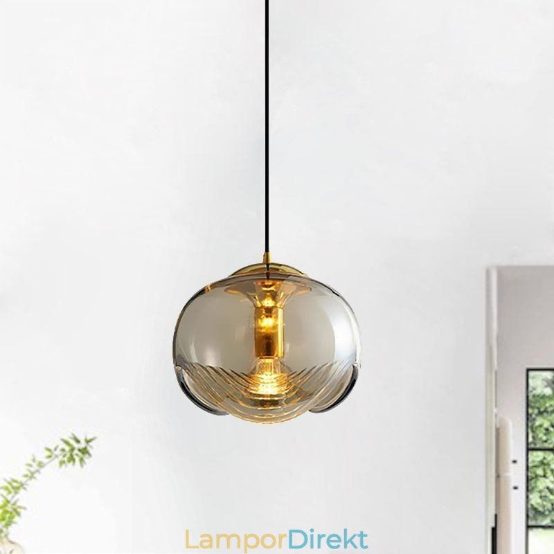 Ståndare Glas Taklampa Modern Minimalistisk Smidesjärn Taklampa