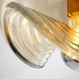 Ståndare Glas Taklampa Modern Minimalistisk Smidesjärn Taklampa
