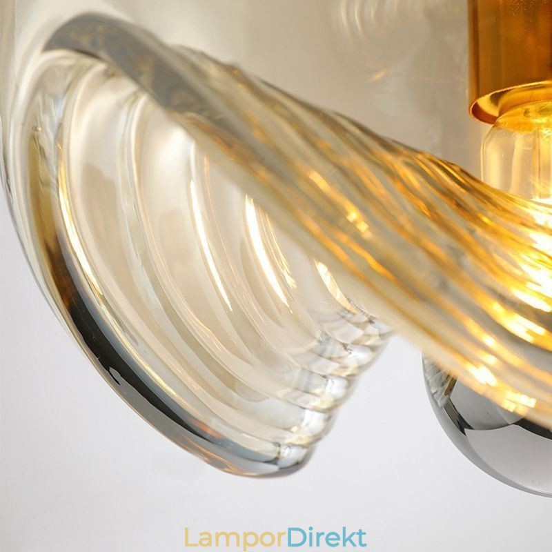 Ståndare Glas Taklampa Modern Minimalistisk Smidesjärn Taklampa