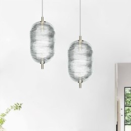 Vatten Ripple Pendellampa Modern Minimalistisk Smidesjärn Taklampa