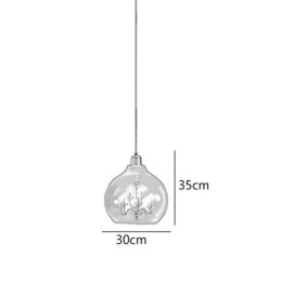Glas Taklampa Modern Minimalistisk Smidesjärn Taklampa 9 Lampor
