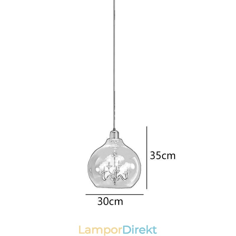 Glas Taklampa Modern Minimalistisk Smidesjärn Taklampa 9 Lampor