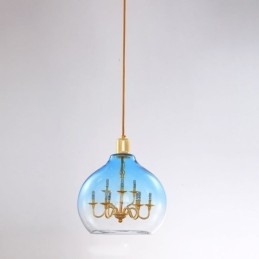 Glas Taklampa Modern Minimalistisk Smidesjärn Taklampa 9 Lampor