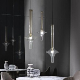 Glasrör Taklampa Modern Minimalistisk Smidesjärn Taklampa