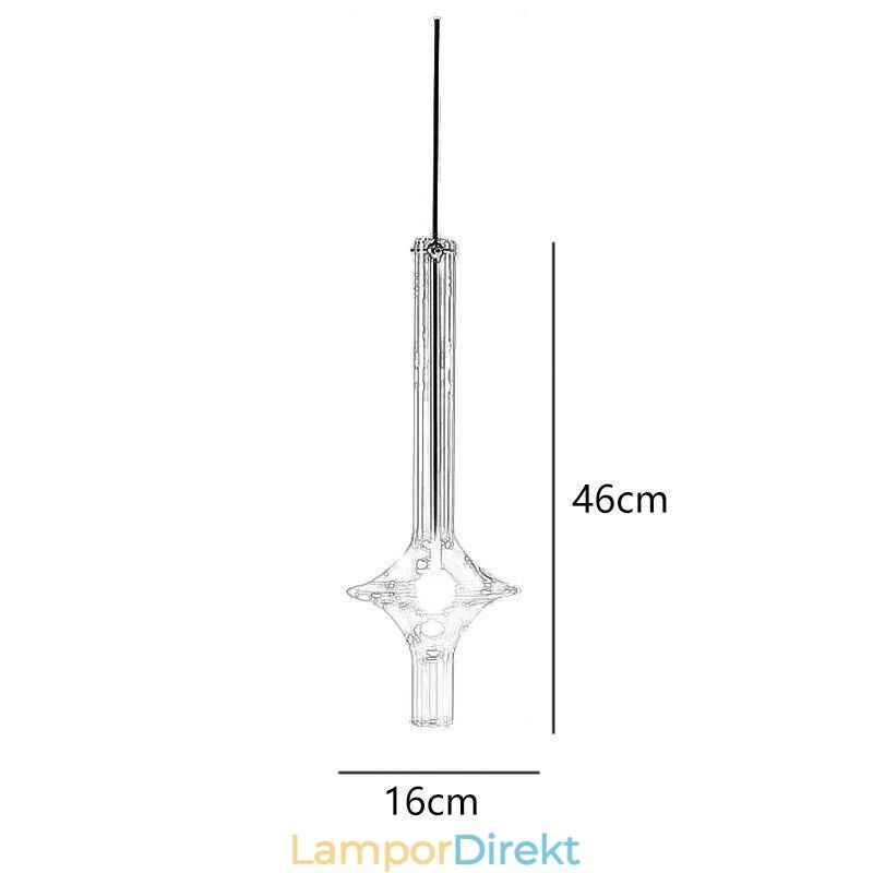Glasrör Taklampa Modern Minimalistisk Smidesjärn Taklampa