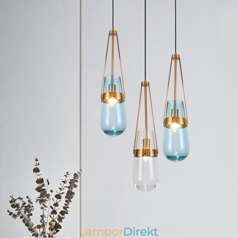 Vattendroppe Glas Taklampa Modern Minimalistisk Smidesjärn Liten Taklampa