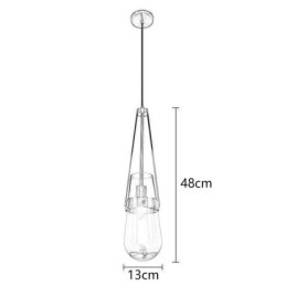 Vattendroppe Glas Taklampa Modern Minimalistisk Smidesjärn Liten Taklampa