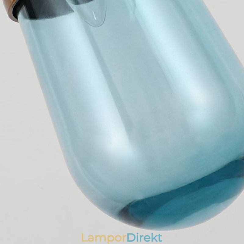 Vattendroppe Glas Taklampa Modern Minimalistisk Smidesjärn Liten Taklampa