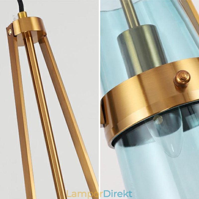 Vattendroppe Glas Taklampa Modern Minimalistisk Smidesjärn Liten Taklampa