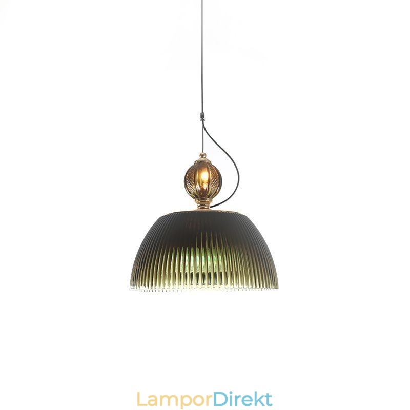 Plisserad Kjol Glas Hänglampa Modern Minimalistisk Smidesjärn Liten Taklampa