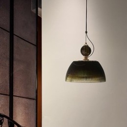 Plisserad Kjol Glas Hänglampa Modern Minimalistisk Smidesjärn Liten Taklampa