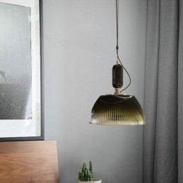 Plisserad Kjol Glas Hänglampa Modern Minimalistisk Smidesjärn Liten Taklampa