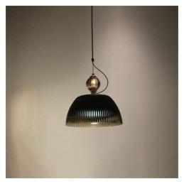 Plisserad Kjol Glas Hänglampa Modern Minimalistisk Smidesjärn Liten Taklampa