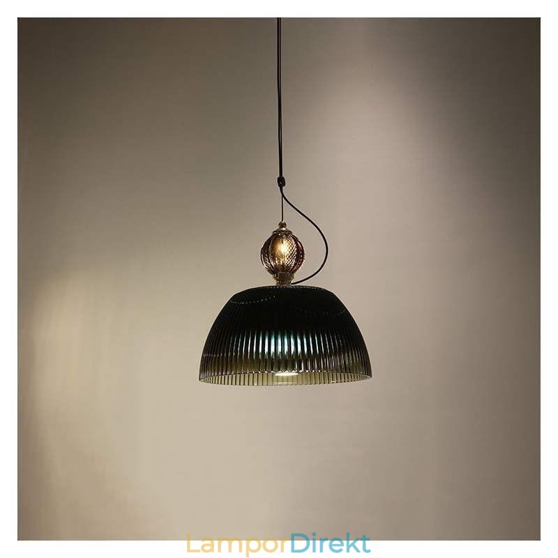 Plisserad Kjol Glas Hänglampa Modern Minimalistisk Smidesjärn Liten Taklampa