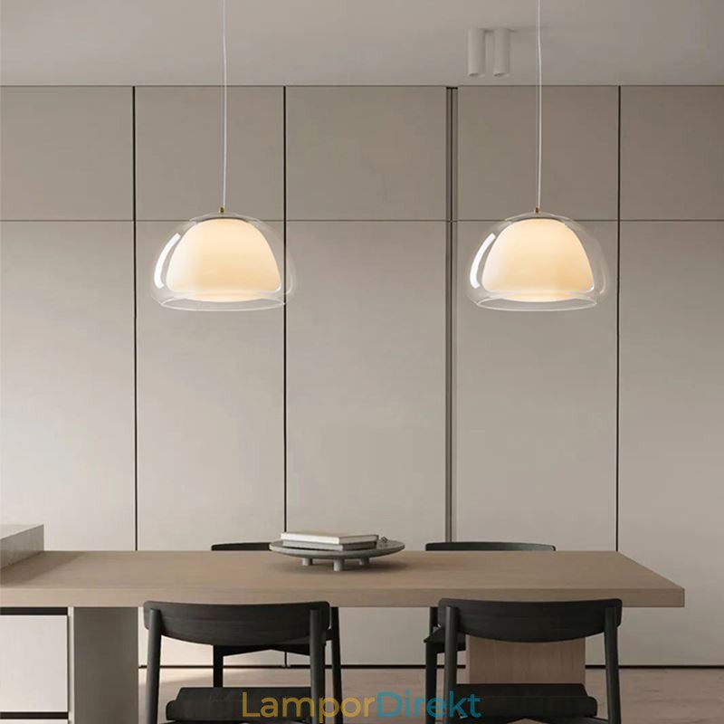 Taklampa Modern Enkel Klarglas Pudding Taklampa