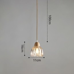Glas Taklampa Retro Pastoral Style Island Taklampa Gummi Trä Dekorativ Lampa