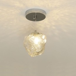 Pendellampa I Glas Retro Dekorativ Lampa Iskubformad Lampskärm