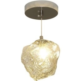 Pendellampa I Glas Retro Dekorativ Lampa Iskubformad Lampskärm