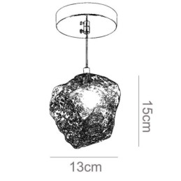 Pendellampa I Glas Retro Dekorativ Lampa Iskubformad Lampskärm