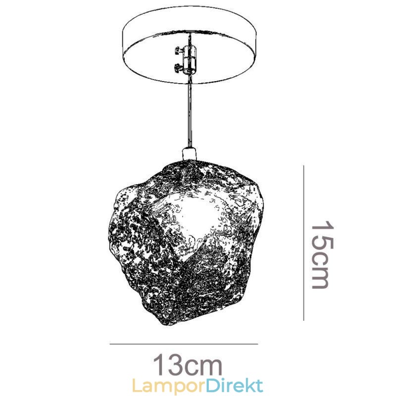 Pendellampa I Glas Retro Dekorativ Lampa Iskubformad Lampskärm