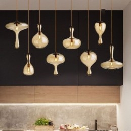 Nordic Glass Pendellampa Amber Shade Taklampa