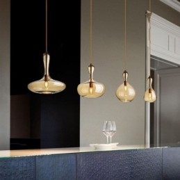 Nordic Glass Pendellampa Amber Shade Taklampa