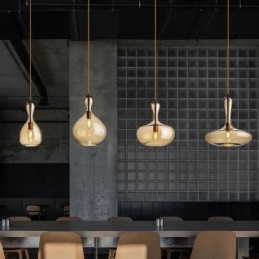 Nordic Glass Pendellampa Amber Shade Taklampa