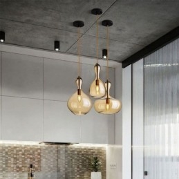 Nordic Glass Pendellampa Amber Shade Taklampa