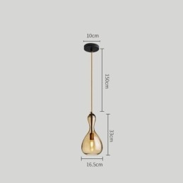 Nordic Glass Pendellampa Amber Shade Taklampa