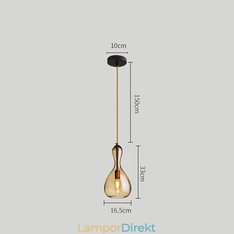 Nordic Glass Pendellampa Amber Shade Taklampa