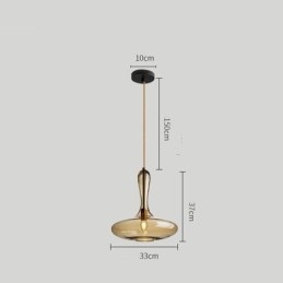Nordic Glass Pendellampa Amber Shade Taklampa