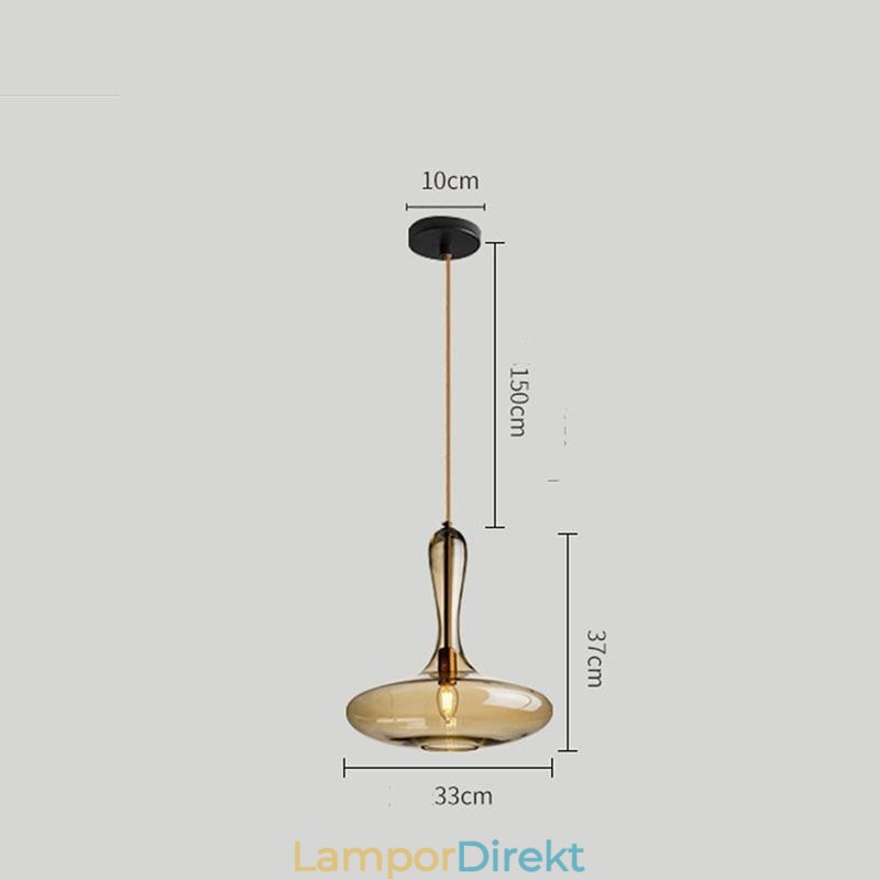 Nordic Glass Pendellampa Amber Shade Taklampa