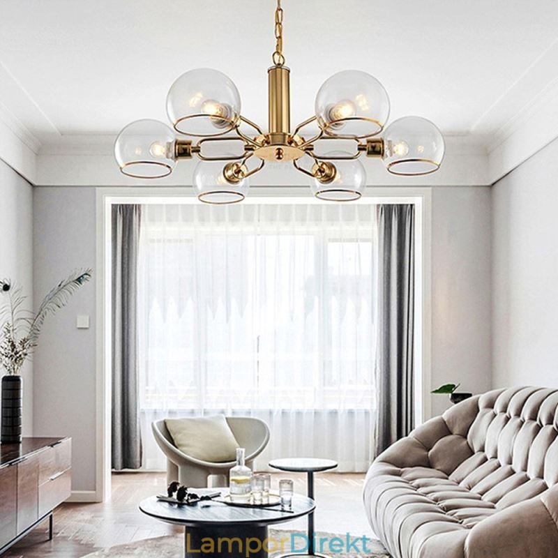 Glas Taklampa Modern Minimalistisk Smidesjärn Taklampa