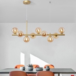 Taklampa Modern Simple Magic Beans Molecular Smidesjärn Glas Taklampa