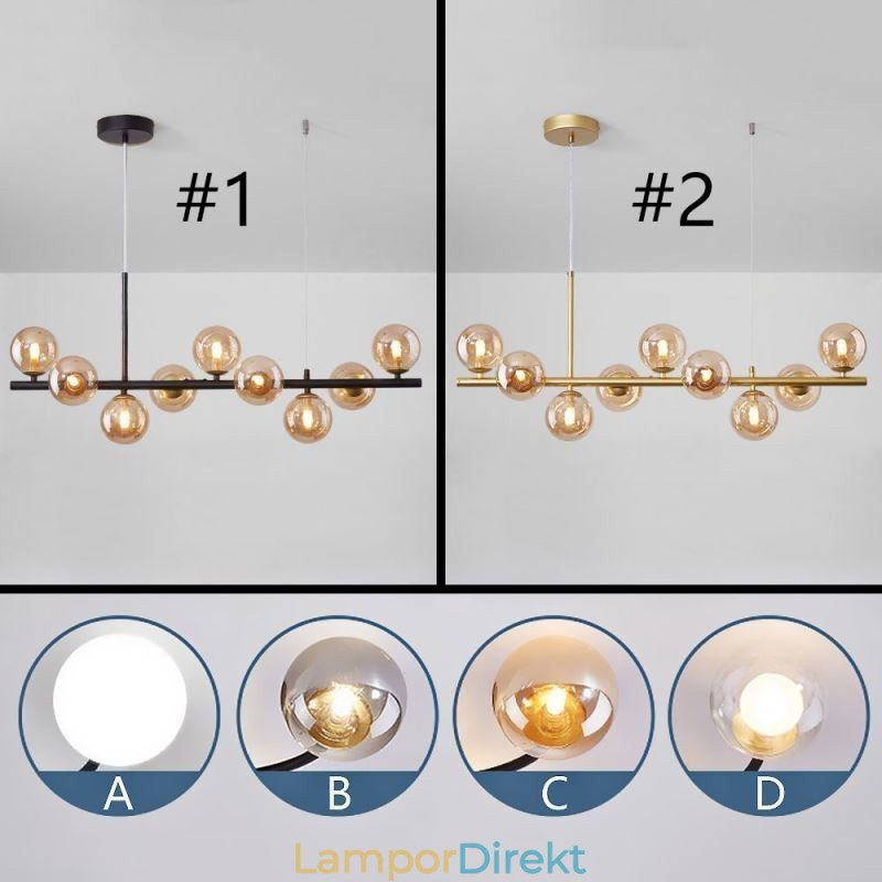 Taklampa Modern Simple Magic Beans Molecular Smidesjärn Glas Taklampa
