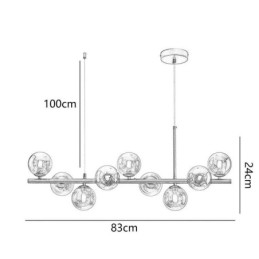 Taklampa Modern Simple Magic Beans Molecular Smidesjärn Glas Taklampa