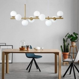 Taklampa Modern Simple Magic Beans Molecular Smidesjärn Glas Taklampa