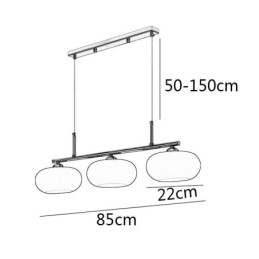 Nordic Glass Pendellampa Creative Smidesjärn Taklampa