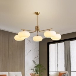 Nordic Glass Pendellampa Creative Smidesjärn Taklampa