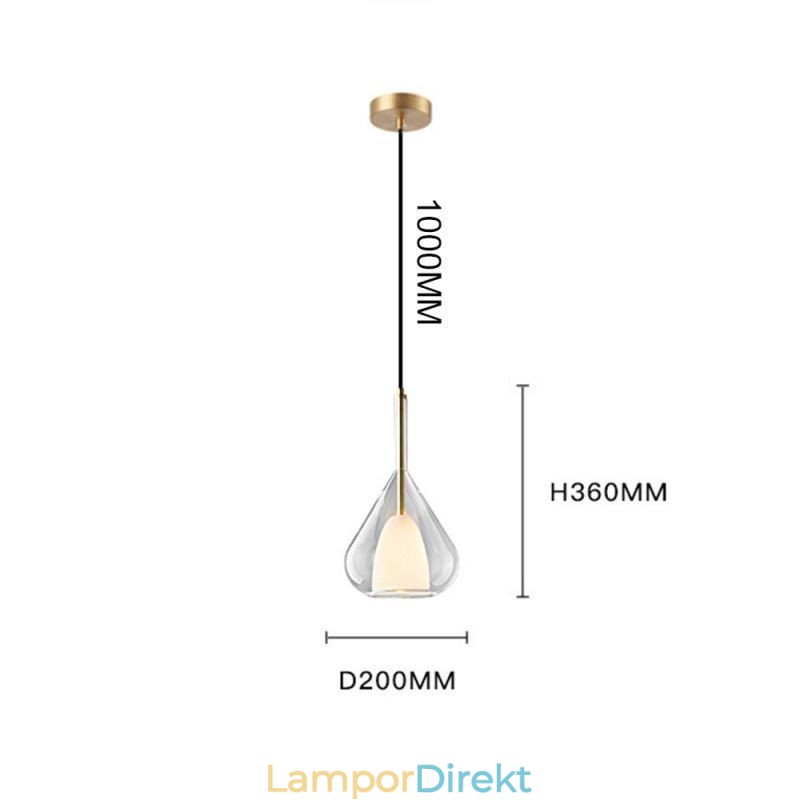 Taklampa Modern Minimalistisk Taklampa I Dubbelglas
