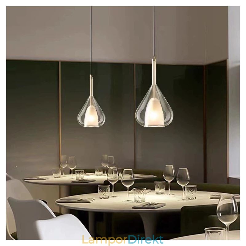 Taklampa Modern Minimalistisk Taklampa I Dubbelglas