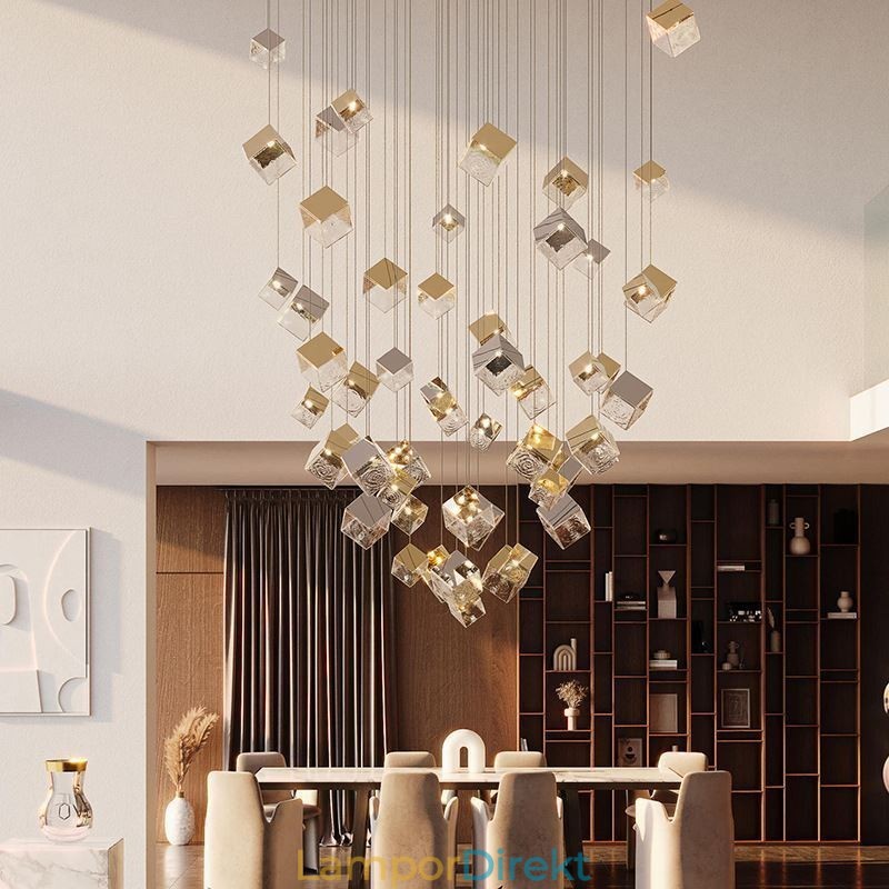 Creative Glass Pendel Light Pavilion Taklampor