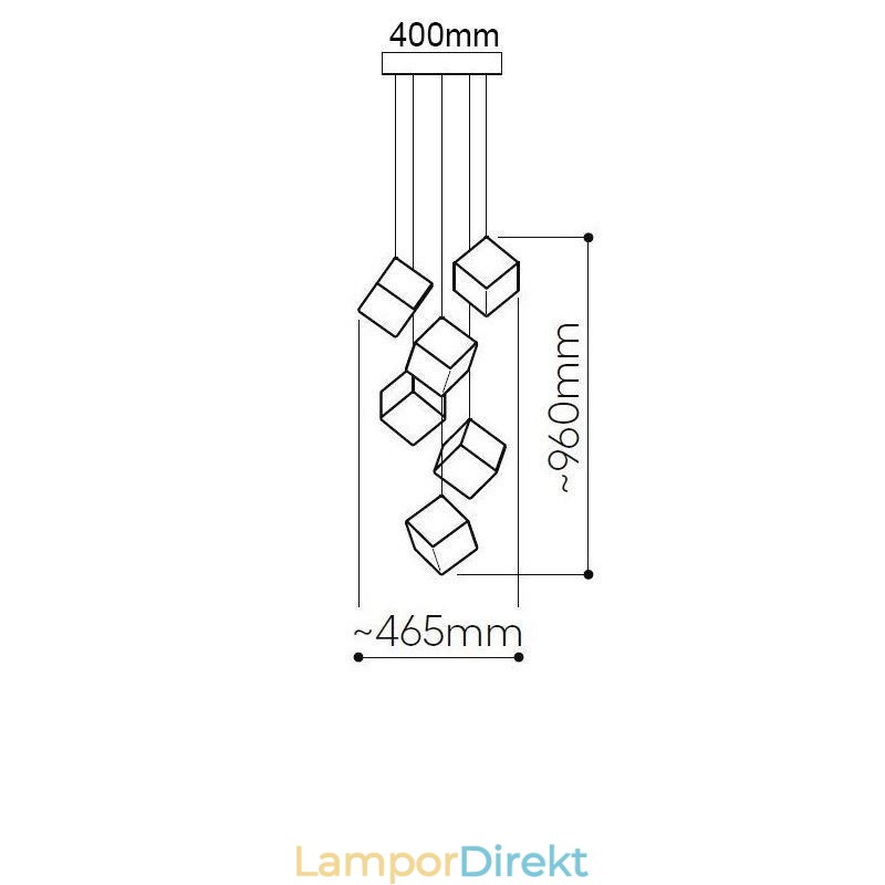 Creative Glass Pendel Light Pavilion Taklampor