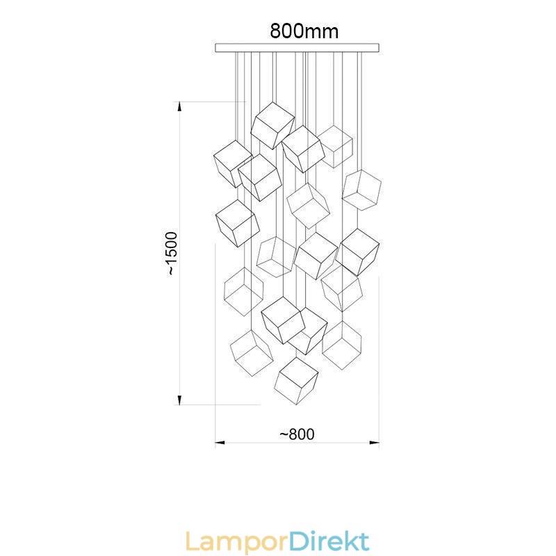 Creative Glass Pendel Light Pavilion Taklampor