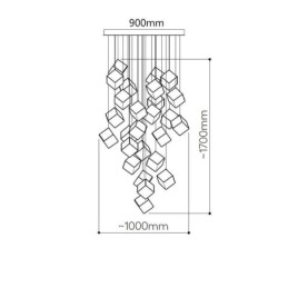 Creative Glass Pendel Light Pavilion Taklampor