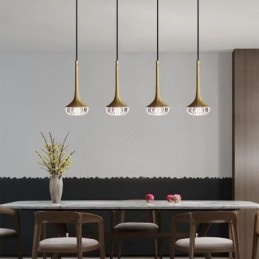 Modernt Glas Taklampa Smidesjärn Glas Taklampa