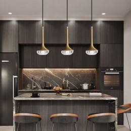 Modernt Glas Taklampa Smidesjärn Glas Taklampa