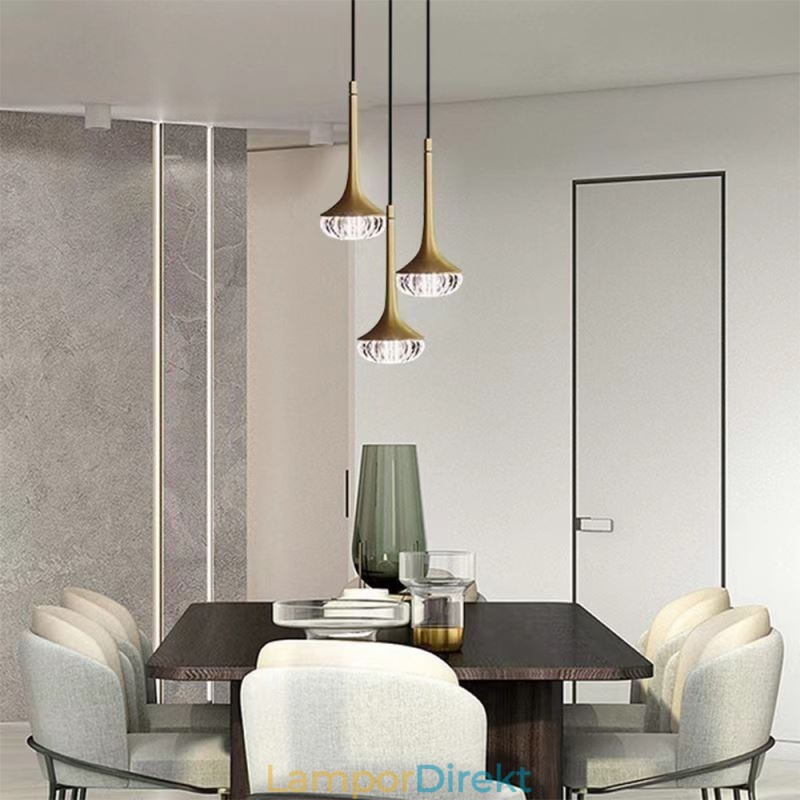 Modernt Glas Taklampa Smidesjärn Glas Taklampa
