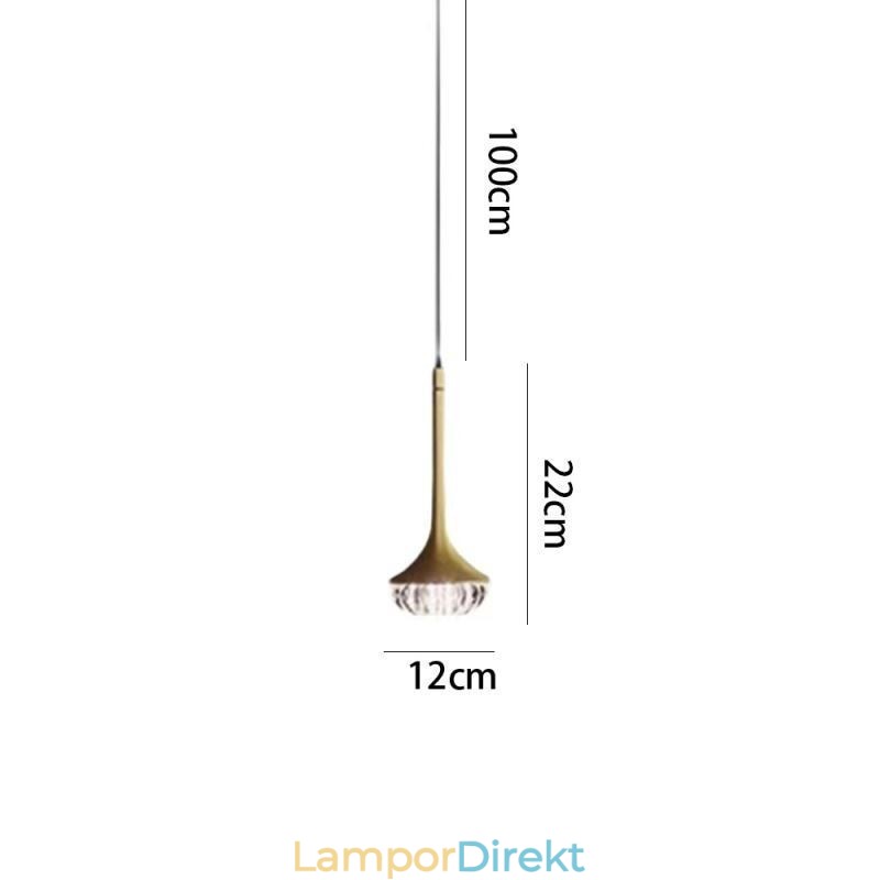 Modernt Glas Taklampa Smidesjärn Glas Taklampa